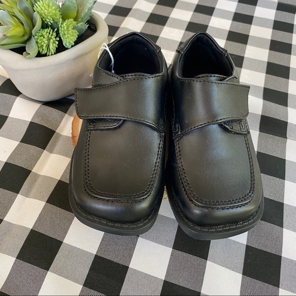 Smartfit Black Velcro Dress Shoes - Picture 5 of 7